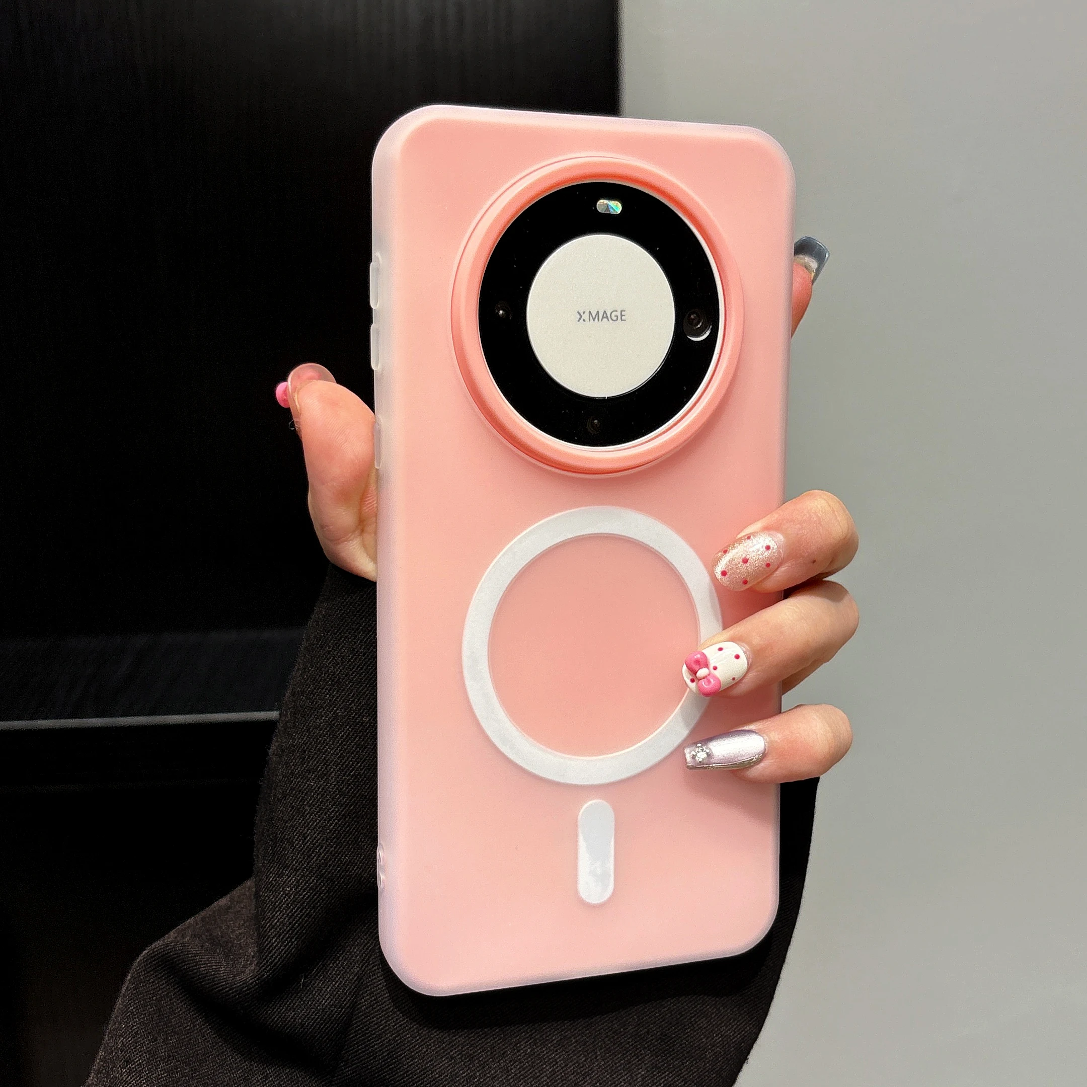 Magnetic Skin-Feel Wireless Charging Armor Case - Colorful Finish
