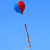 3D 5.5M Red/Blue Heart Shaped Soft Kite 8 Kites with Long Float Tail Beach Kites Easy To Fly and Tear Resistant Storage Bag 4