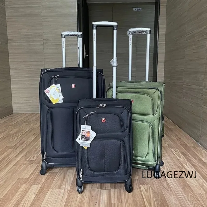 

High Quality Oxford Nylon Rolling Luggage Spinner Brand Travel Suitcase Business Men Women Carry On Trolley Luggage