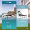 2 Seater Outdoor Couch with Soft Cushion, All-Weather Boho Rattan Patio Furniture, Garden Sofas 4