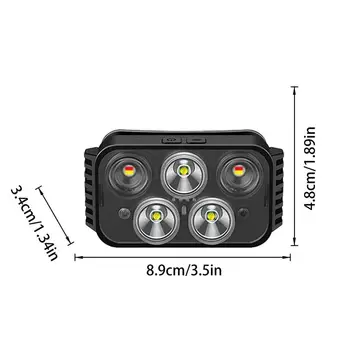 LED USB Rechargeable Headlamp High Lumen Bright Head Lamp Portable Head Flashlight Camping Light 6