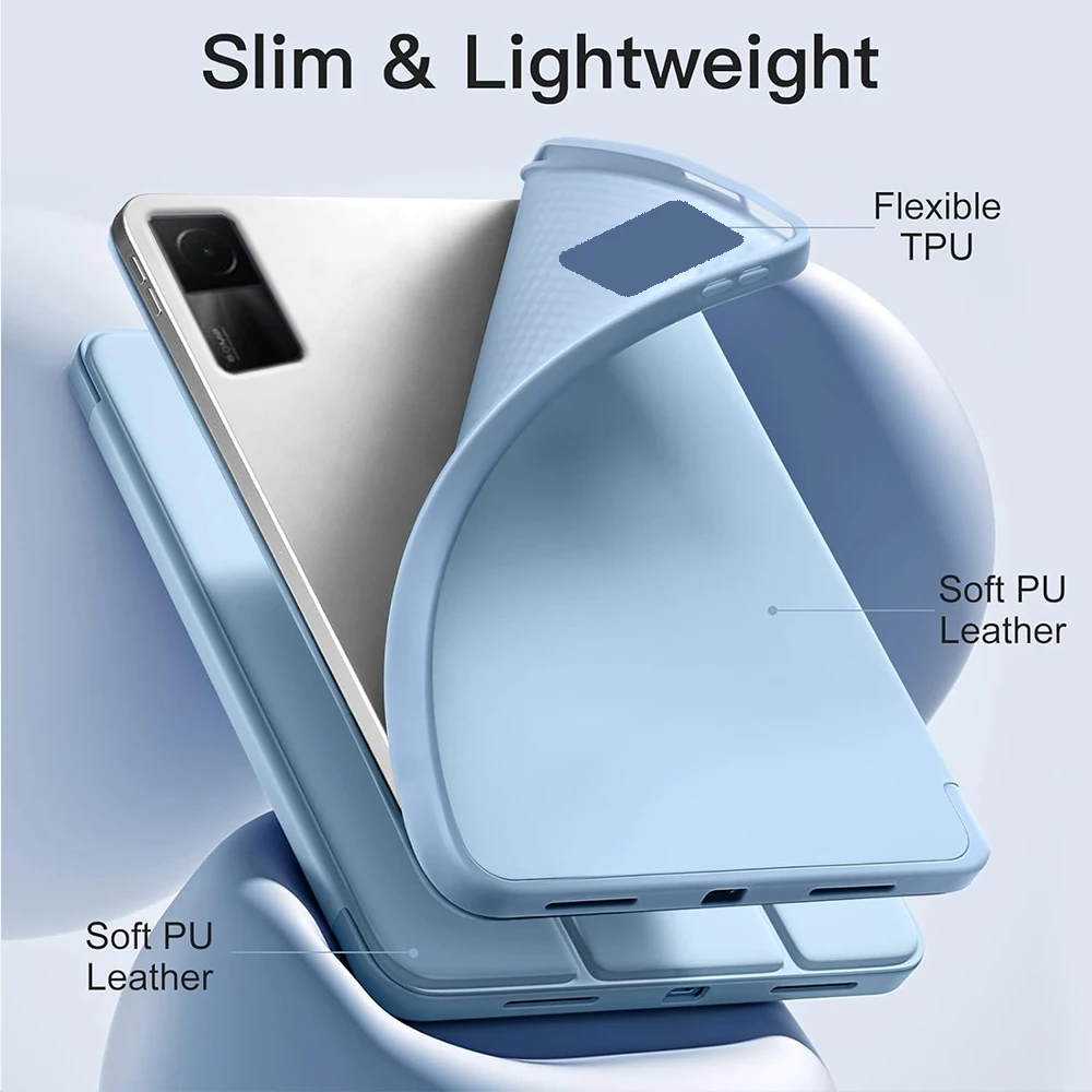 Slim Protective Smart Cover for 11-Inch Tablet with Auto Sleep/Wake and Folding Stand