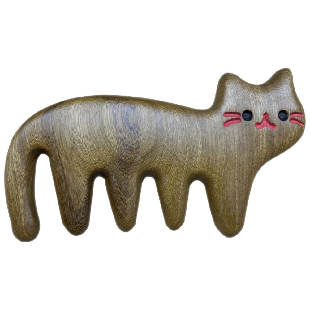 

Wooden Scalp Massage Comb and Cute Cat Body Massager Comb for Full Body Muscle Release