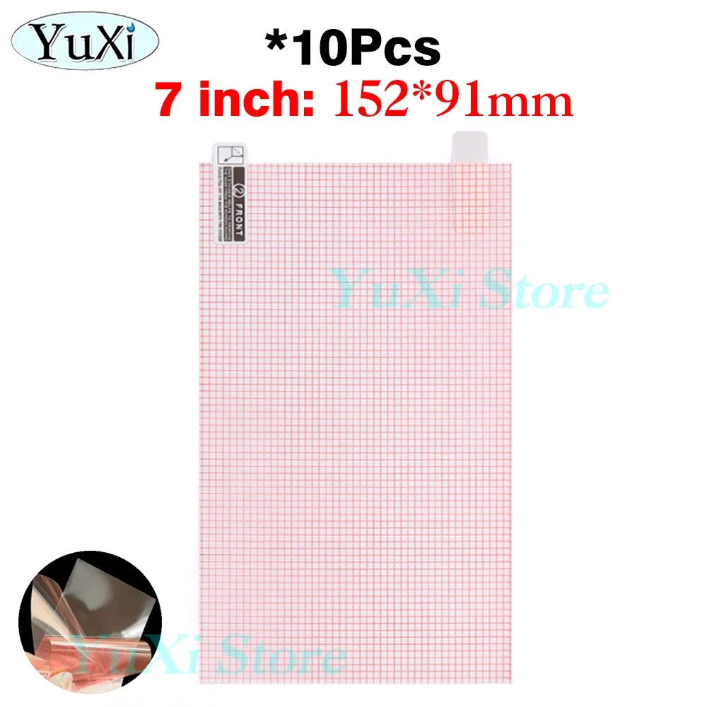 Universal HD Clear Screen Protector Film Set - 10 Pack Anti-Dust PET Films
