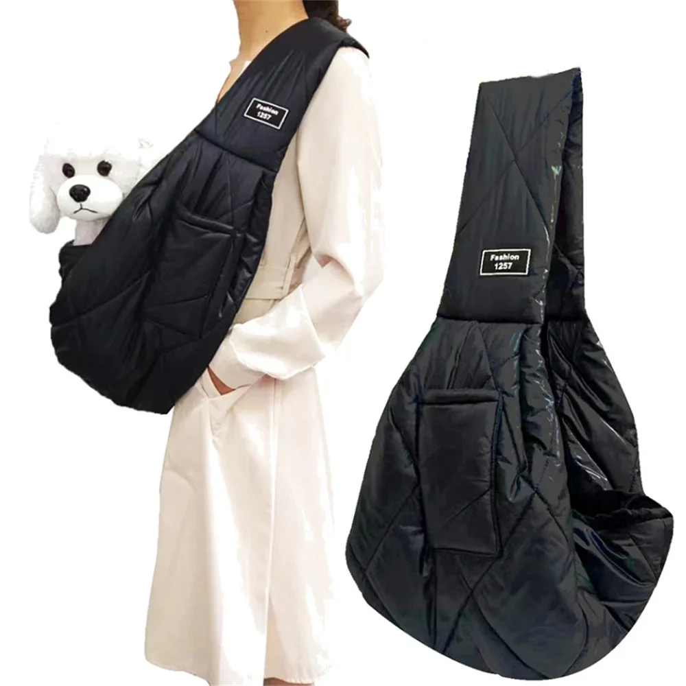 Pet Carrier Bag Pet Carrying Bag Pet Dog Carrier Bags Winter Warm Dog Cat Bag Portable Outdoor Travel Chest Bags Sling Handbag Puppy Comfort Single Shoulder Bag