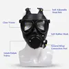 Black Full Face Mask Chemical Gas Respirator Natural Rubber Mask For Painting Pesticide Spraying Welding Work