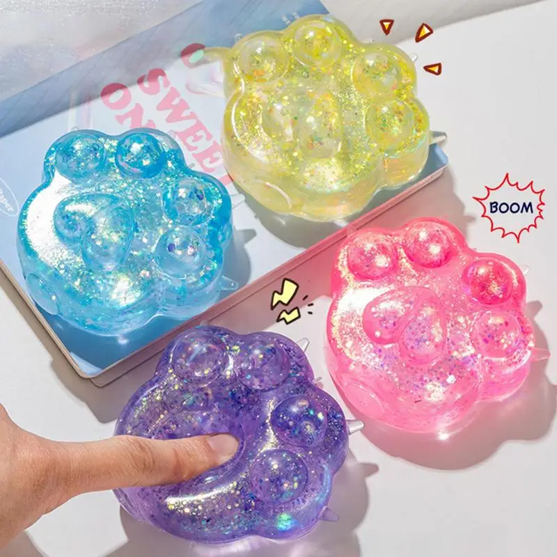 Squishy Zampa Di Gatto: Giocattolo Antistress Morbido E Rimbalzante, Pallina Fidget Per Alleviare Ansia, Regalo Per Bambini E Adulti