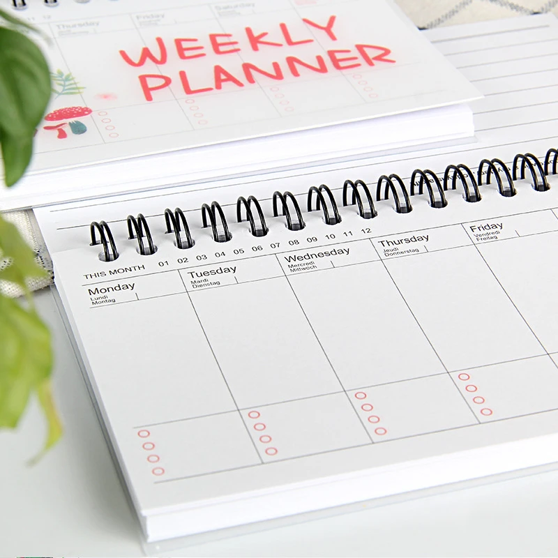 Notebook diary journal Kawaii Weekly Planner Notebook Journal Agenda Cute Diary Organizer Schedule School Stationery Office Supplies Gifts