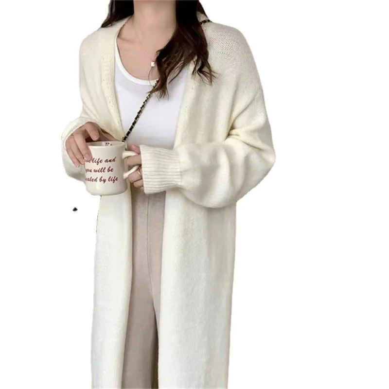Women Autumn Long Knit Sweater Cardigan