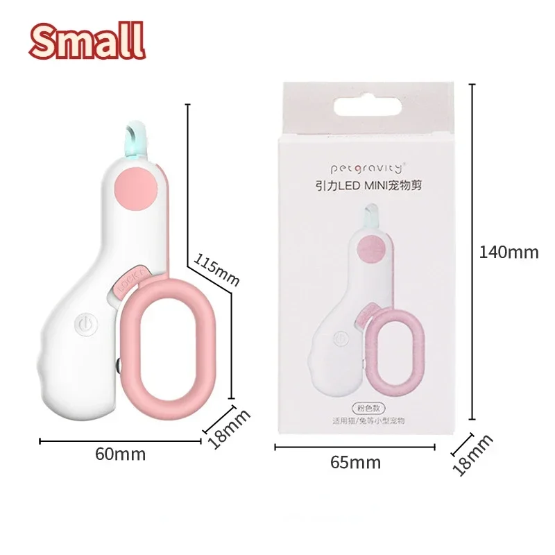 Pet Nail Clippers Gravity LED Dog Nail Clippers Multifunctional Teddy Cat Stainless Steel Grooming Scissors