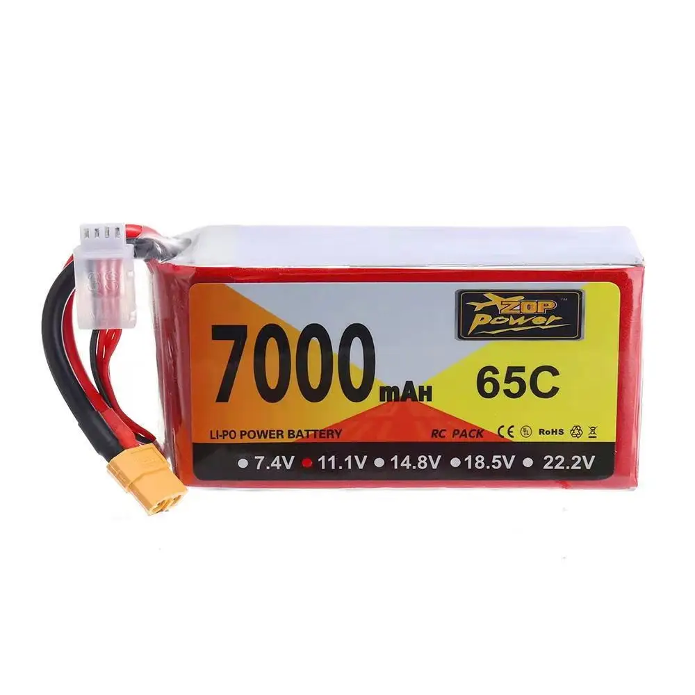 

2023upgrade 7000mAh 11.1V 65C super large capacity super power Battery for RC aircraft RC yacht UAV RC car Rechargeable battery