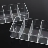 2/3pcs Clear 12 Grid Lipstick Stand Case Makeup Organizer Storage Box Lipstick Display Holder Cosmetic Jewelry Organizer Box 2