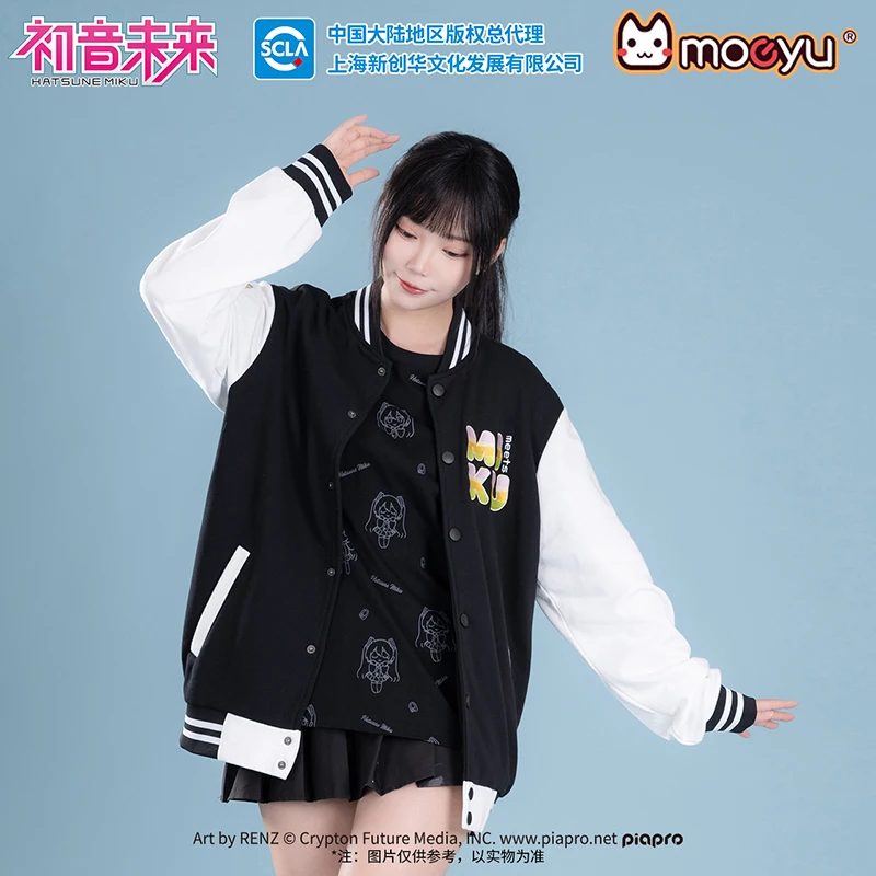 Moeyu Miku Baseball Uniform Jacket for Women Men Coat Cosplay Costume Autumn Jackets Winter Hoody Streetwear 5