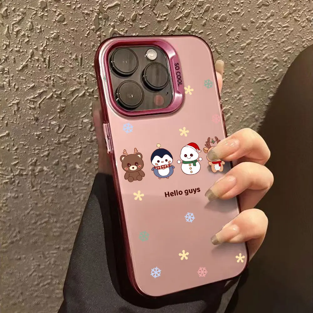 Luxury Silver IMD Shockproof Christmas & New Year Printed Phone Case