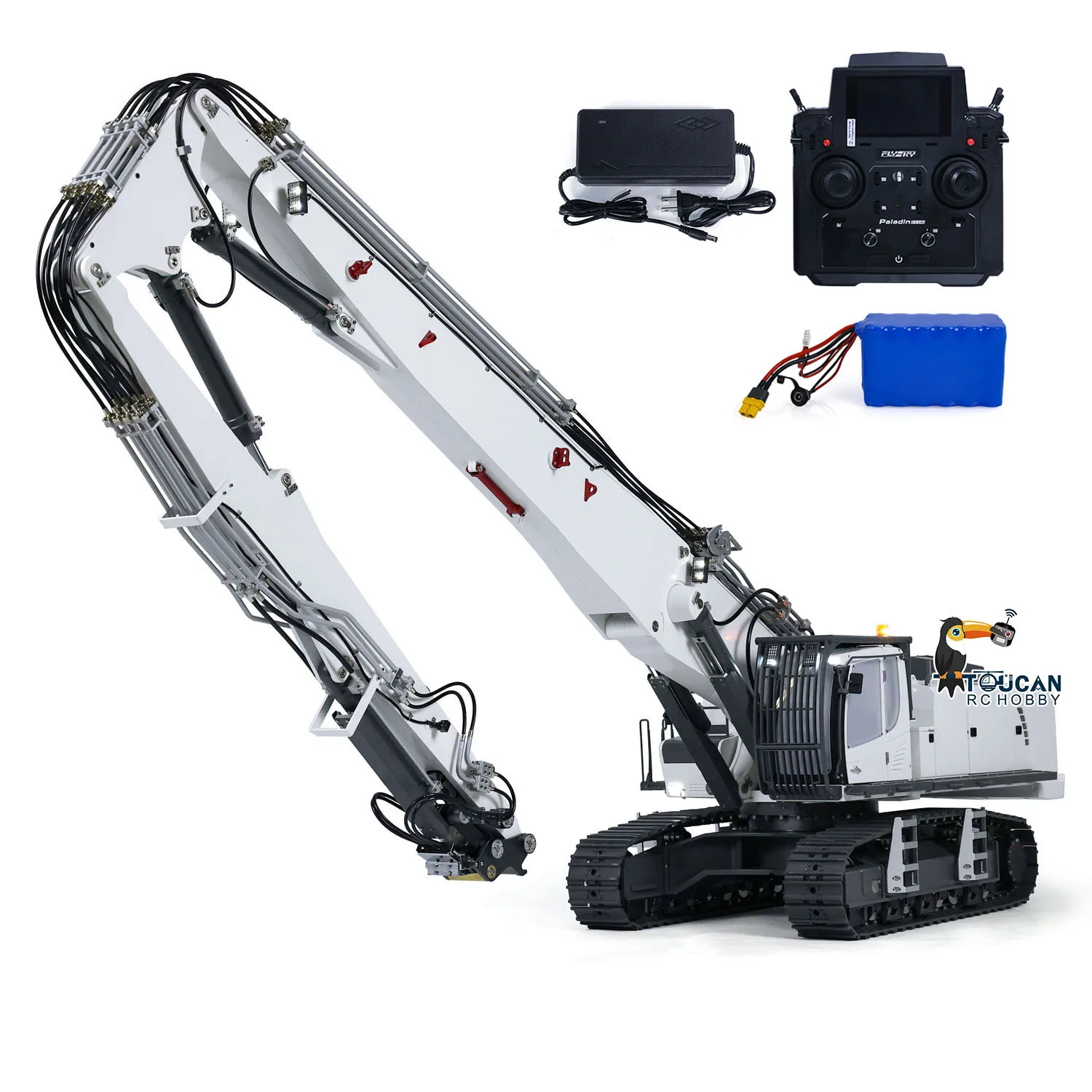 RTR Kabolite K970 300 RC Excavator 1/14 Hydraulic Metal Digger PL18EVLite Radio Control Vehicle Heavy Duty Demolition Machine 4