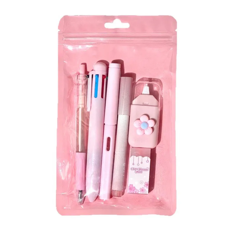 다기능 문구 세트, 고급스러운 그라데이션 학생 학습용 문구 선물 세트 (펜 포함)