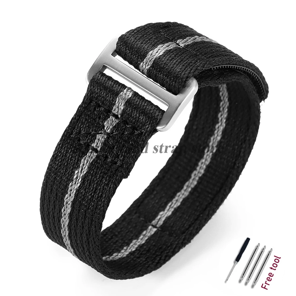 Nylon Sport Watch Strap - Military-Style Canvas Wrist Band