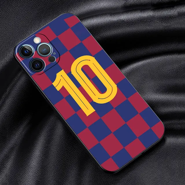 thumbnail image 1 of Funda blanda a prueba de golpes para iPhone, funda negra para iPhone 15 14 SE 13 Pro 8 7Plus 6s XR 11 XS X 12Mini 14 Pro Max, número de fútbol 10 30 19, 1 of 5