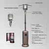 Modern Glass Tube Log Burner Durable Wall Mount Solar Terracotta Kerosene Round Terrace Outdoor Patio Gas Heater With Bar Table 2