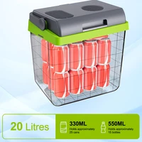 Réfrigérateur portable 220V, réfrigérateur compact pour voiture, camion, cuisine, usage domestique, pique-nique, camping, congélateur silencieux, prise EU 4
