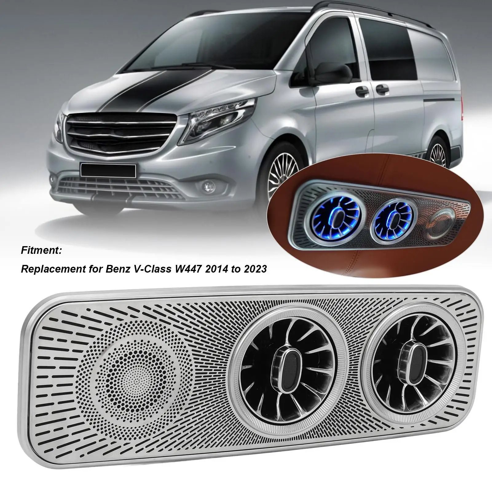 Turbo Air Vent Ambient Light Kit-3 Color Easy Install for v -Class W447 Stylish Turbine Air Vent Set