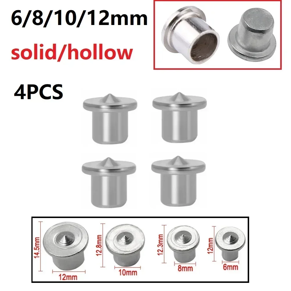 Cylindrical Locating Dowel Pin Wooden Dowel Pins 4 Pcs Dowel-pin Centre Point 6/8/10/12mm Wood Timber Marker Hole Openging Tenon Center Set Woodworking Accessories