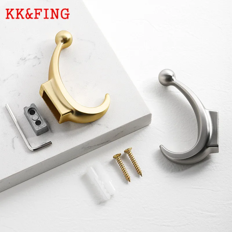 KK & FING-신상품 조명 럭셔리 골드 벽걸이 옷 후크, 아연 합금, 침실, 거실 코트, 로브 후크, 키 행거, 하드웨어