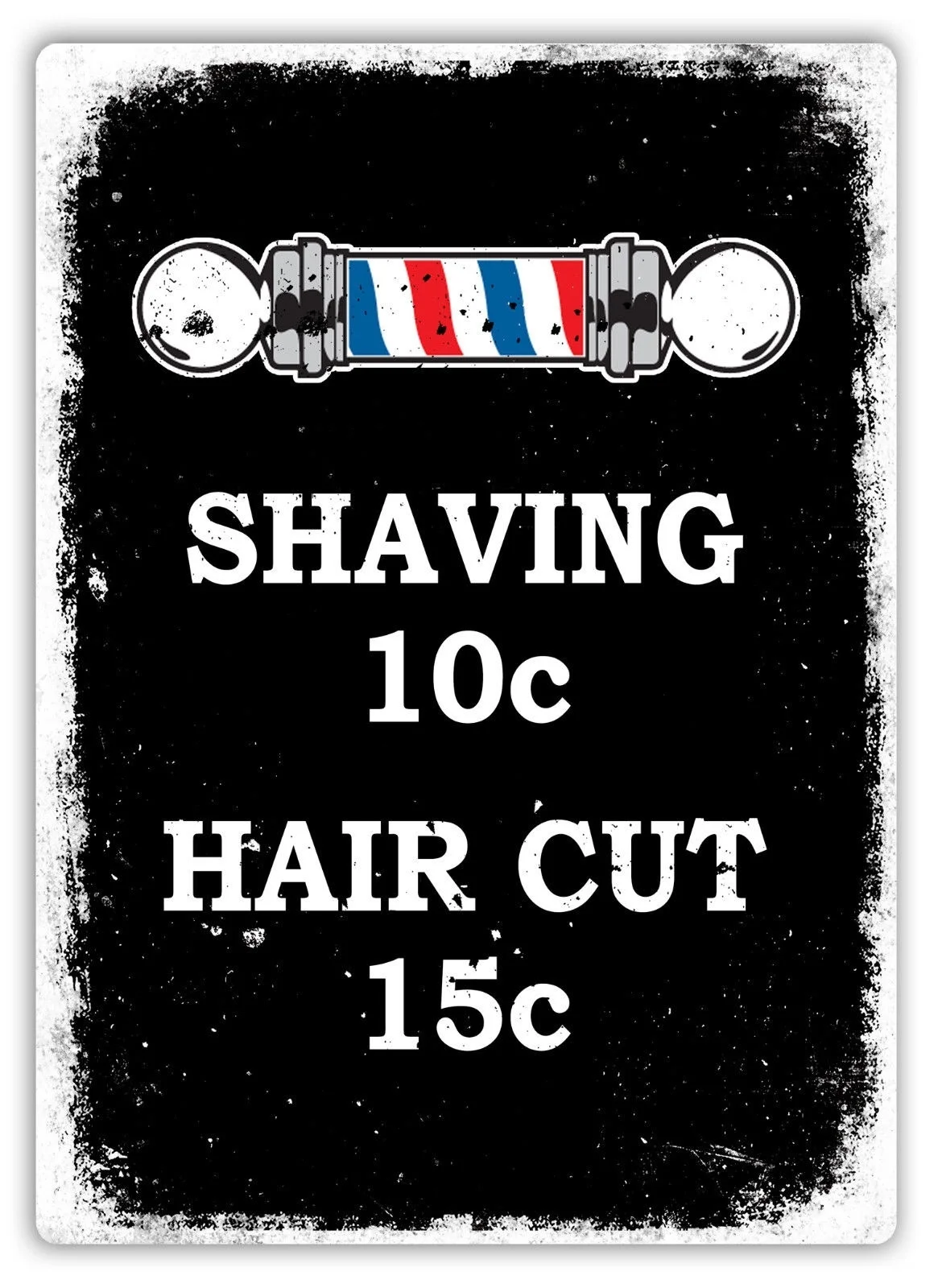 Old School Barber Prices -Metal Wall Sign Plaque Art- Hair Cut Beard Style Retro(Visit Our Store More Products!!!) |
