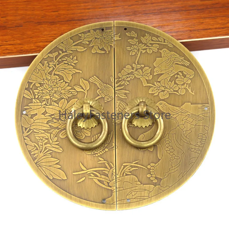 มือจับทองเหลืองโบราณแบบจีนสำหรับตู้หนังสือ ตู้เสื้อผ้า ตู้เหล็ก  อะไหล่ฮาร์ดแวร์สำหรับบ้าน 1