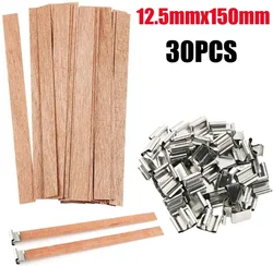 Artisanal Soy Wax Candles with Wooden Wicks and Candle - Making Guide (M - 30PCS)
