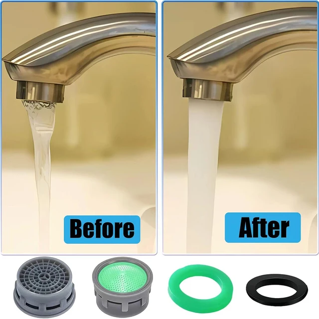 20PCS Basin Tap Filter-Tap Aerator- Faucet Plastic Insert Replacement Nozzle Filter - Faucet Flow Restrictor Replacement Parts 4