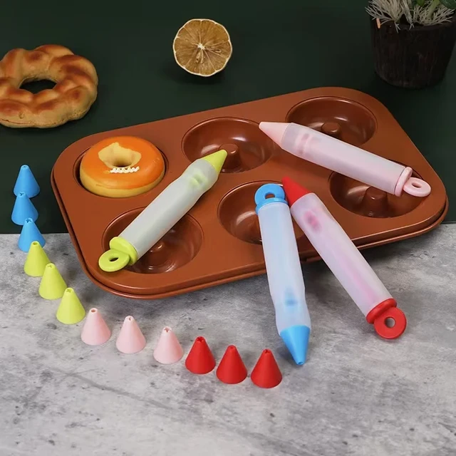 Stylo d'écriture alimentaire en Silicone, outils de décoration de chocolat,  moule à gâteau, tasse à