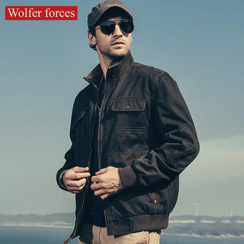 

Brand Man Jacket Man Streetwear Tactical Fleece Jacket Outdoor Retro Withzipper Heavy Camping Sports Windbreaker