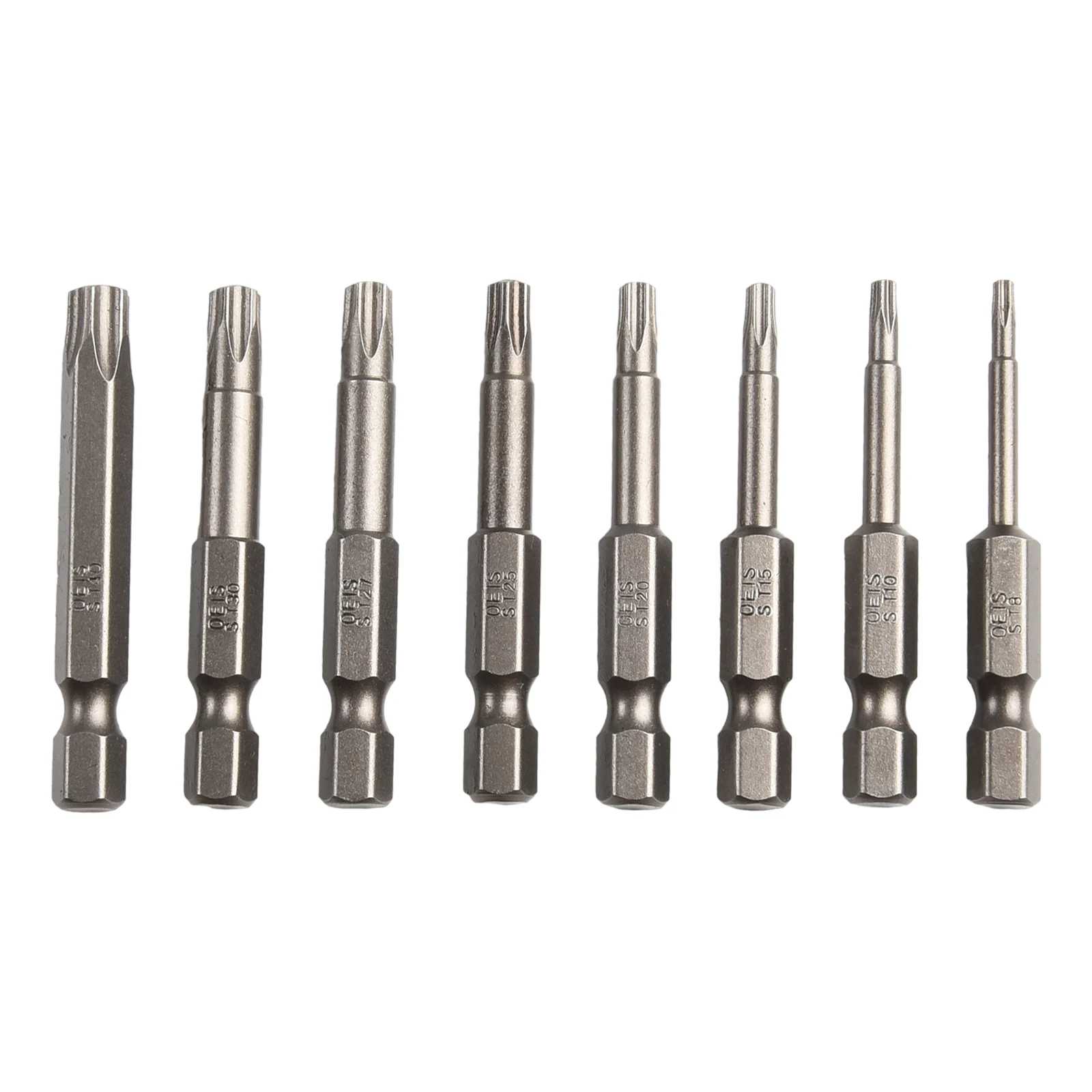 Lot De 5 Embouts Tournevis Torx T30 - Tige Hexa 6,35 Mm, Longueur 80 Mm - Magnétique, Acier S2, Pour Vis Inviolables