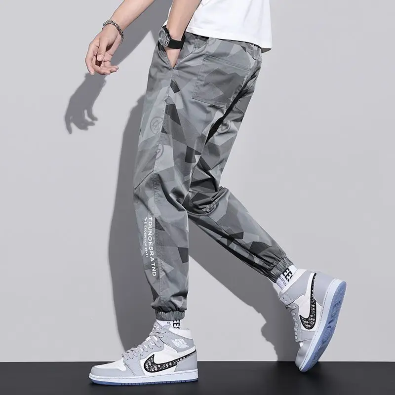 Military Tactical Camouflage Men Pants Handsome Y2K Streetwear Joggers Summer Thin Quick Dry Patalon Radish Harem Punk Hip Hop