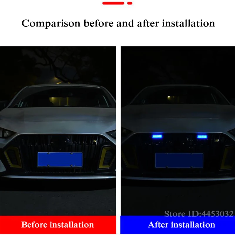 Lada Niva Vesta XRAY XCODE Granta Vision Concept 태양광 스트로브 신호등, LED 플래시 경고 분위기 램프, 1 개