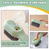 1pcs Shoes Brush Automatic Liquid Discharge Multifunction Press Out Shoes Cleaner Soft Bristles Clothes Brushes Cleaning Tool 3