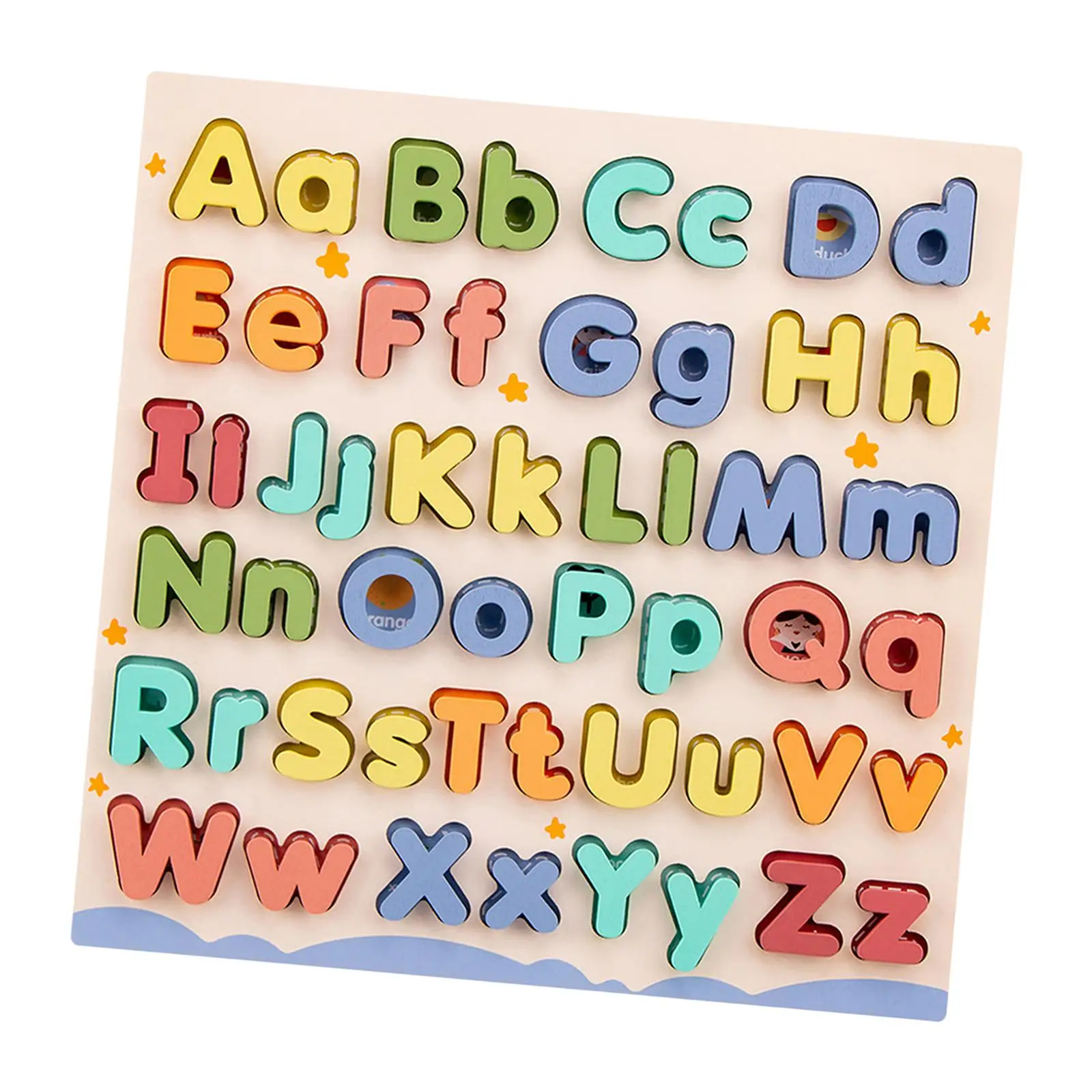 

Children Wooden Abc Puzzle Early Learning Board Develops Motor Skill Preschool Game for Children Boys Girls Kids Birthday Gifts