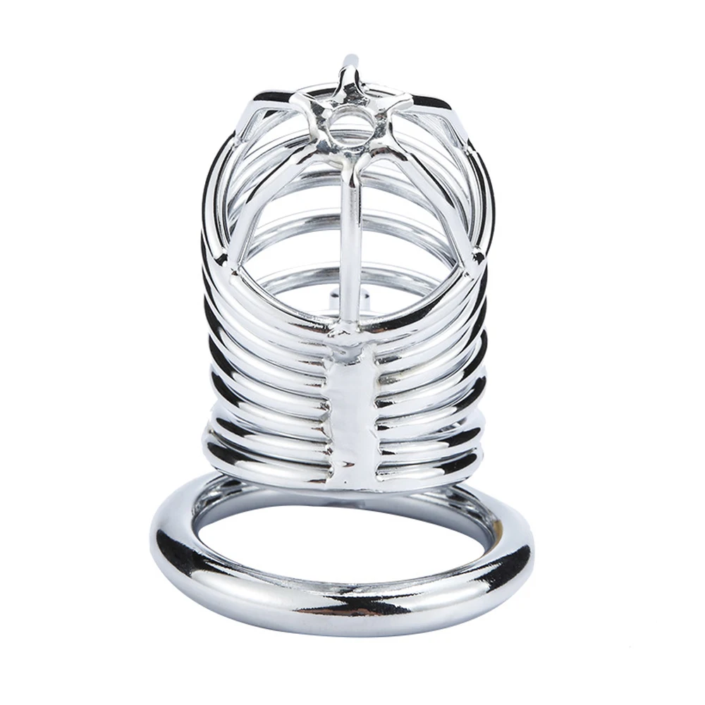 Metal Penis Ring Cock Chastity Cage Device Adult Games Semen Lock Penis Bondage BDSM Erotic Penis Chastity Cage Chastity Lock Sex Toy Chastity Cage Accessory Penis Cock Ring