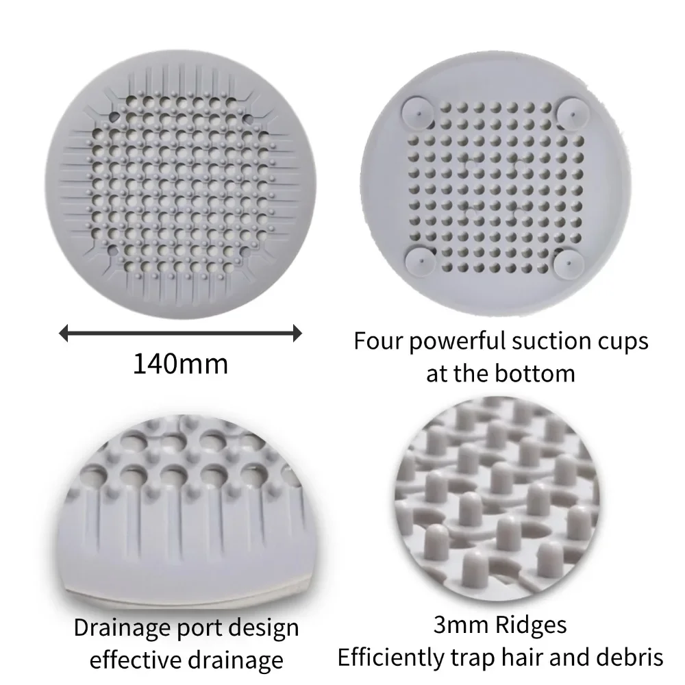1/2/4Pcs Sewer filter with Suction Cup hair floor drain bathroom anti hair kitchen toilet bathroom cover sink anti clogging 3