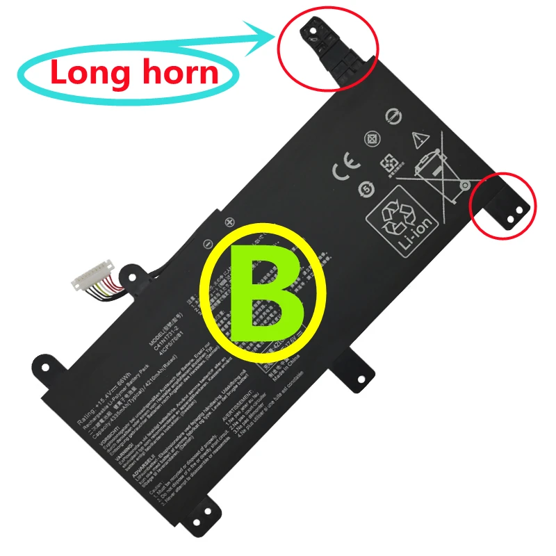 Bateria para Asus Rog Strix g G731gw G15 G512lv G17 G712lv G712lws G531gu Scar 15 G532lv G532lws Hero Iii G531gv G531gw C41n1731