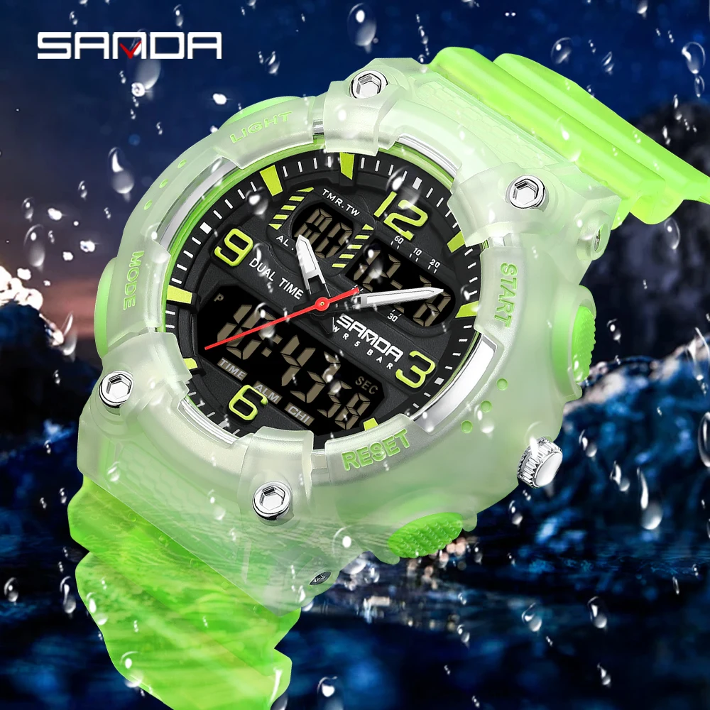 時計 SANDA SANDA New 6181 Men's Quartz Electronic Strap with Luminous