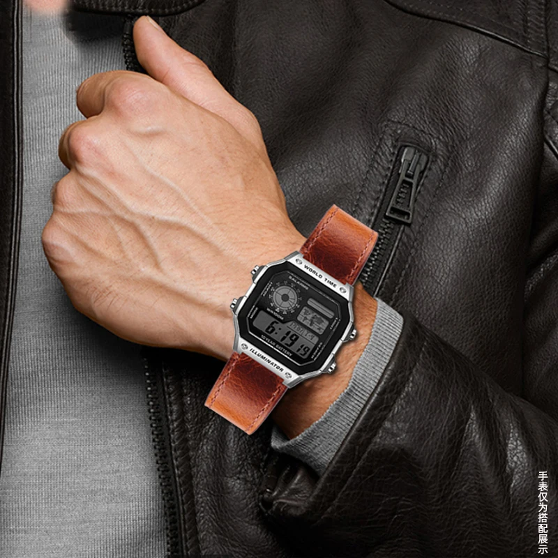 CASIO AE1200 SKXMOD フルメタル カスタム 本革ベルト付 CASIO AE1200 SKXMOD フルメタル カスタム 本革ベルト付 牛革レザー