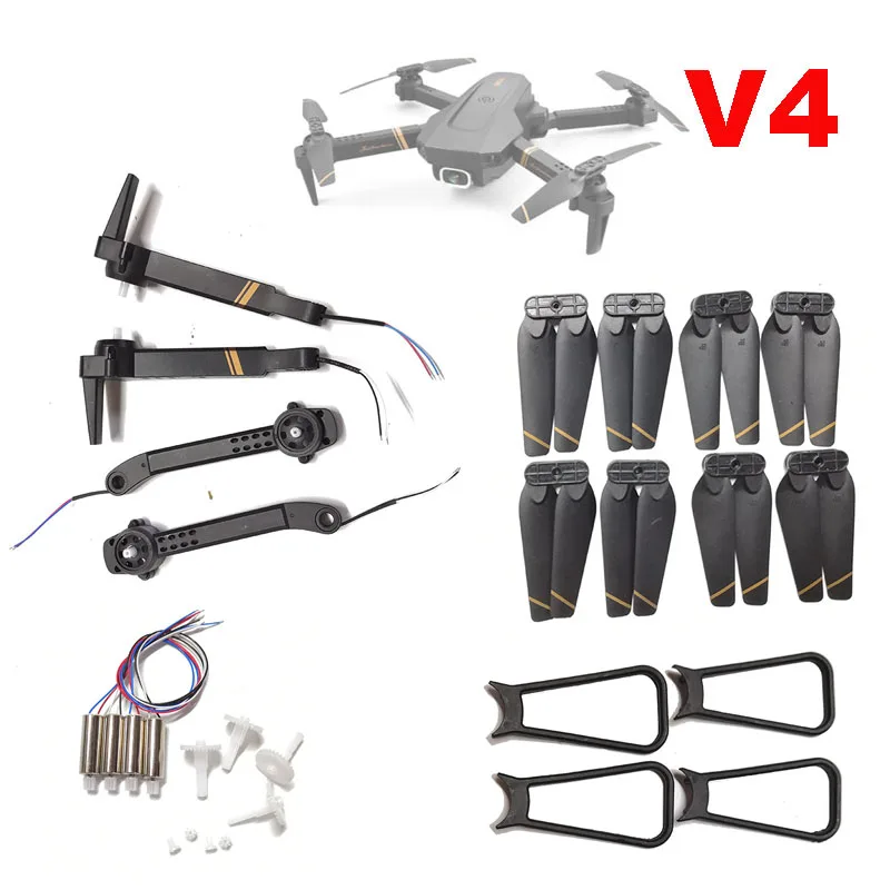 

4D-V4 Battery Spare Parts Propeller Blades Wing Arm Motors Engine for 4DRC V4 RC Drone RICHIE RC Quacopter
