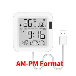 WiFi Temperature and Humidity Sensor with Backlight and Remote App Control (12 hours)