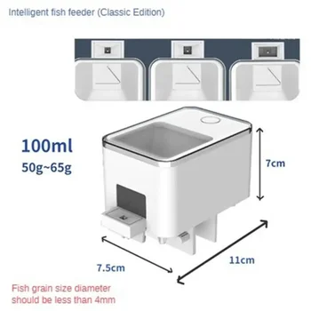 New 1000mAh WiFi Aquarium Automatic Feeder Fish Tank Feeder  Wireless Smart Phone APP Intelligent Timer Remote Control Feeding