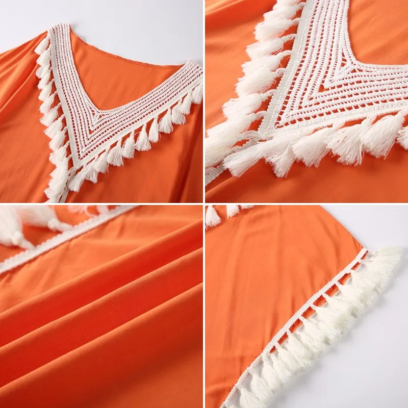 Islam Abaya Dress Women Boho Summer Tassel Moroccan Kaftan Islam Clothing India Ropa Long Robes Evening Gown