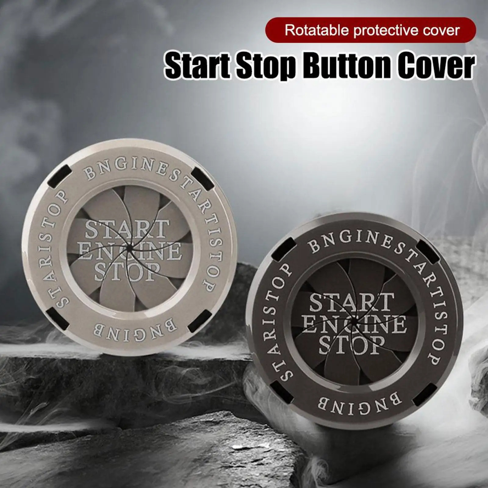 Motorcycle Key Cover 1-Key Start Button Cover Decorative Rotary