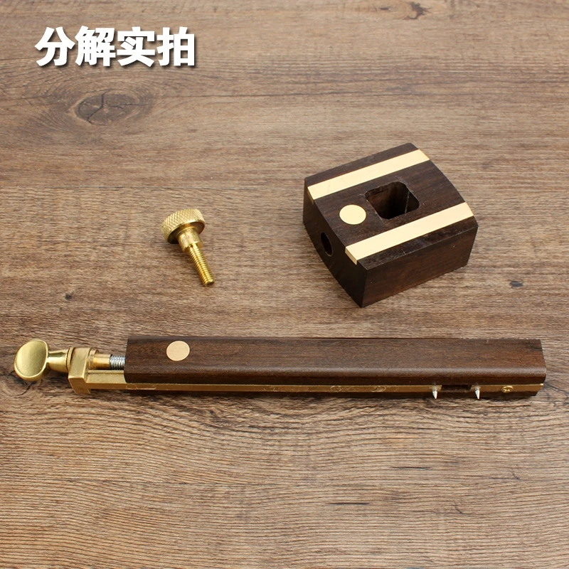 Luxury British Indonesia Ebony+Pure Copper Wearproof Carpenter Woodworking Tool 8INCH Screw Cutting Gauge Mark Scraper Scribers