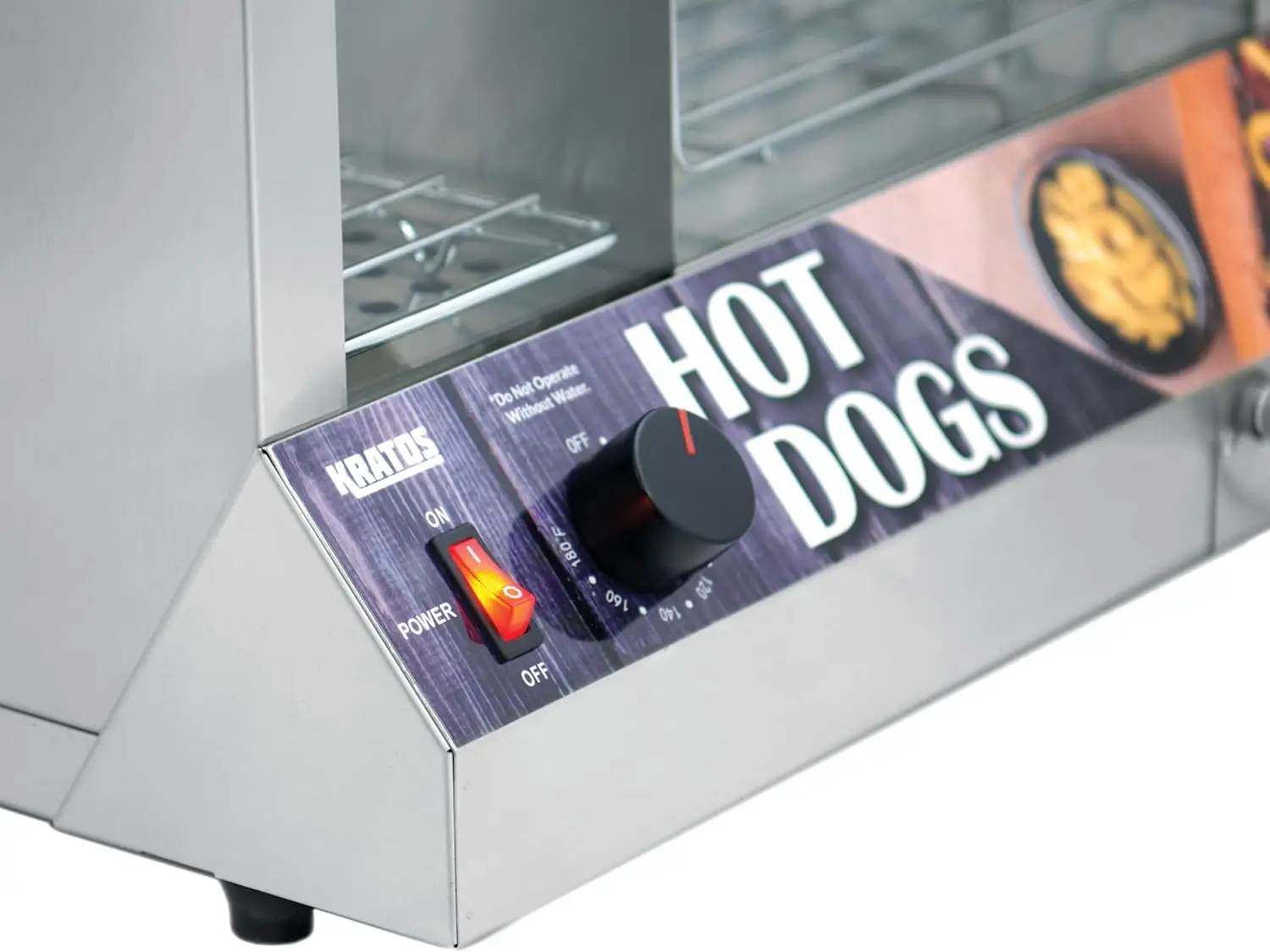 Countertop Electric Hot Dog Steamer, Commercial Hot Dog/Bun Merchandiser, Holds 100 Dogs and 48 Buns, Stainless Steel, 120V,